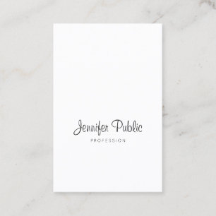 Carte De Visite Élégant script de calligraphie élégant sobre éléga