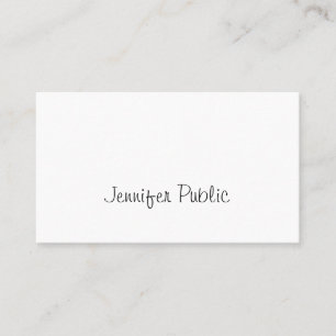 Carte De Visite Elégant script libre minimaliste Design tendance