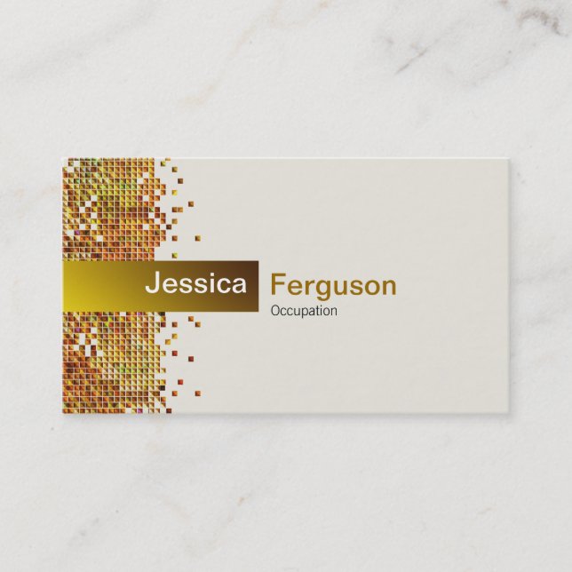 Carte De Visite Elégant Sequin Gold (Devant)