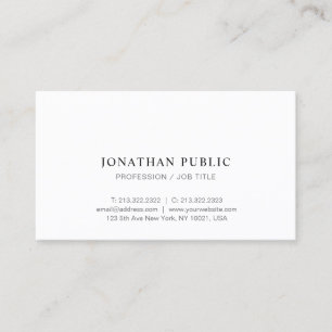 Carte De Visite Élégant Simple Chic Moderne Tendance Minimaliste