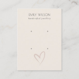 Carte De Visite Élégant simple Coeur Bleu 2 Étui Écran d'oreil