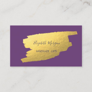 Carte De Visite Élégant Simple , Faux Coup de Pinceau en Feuille d