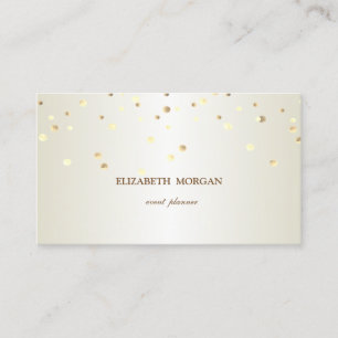 Carte De Visite Élégant Simple, Minimaliste, Confettis