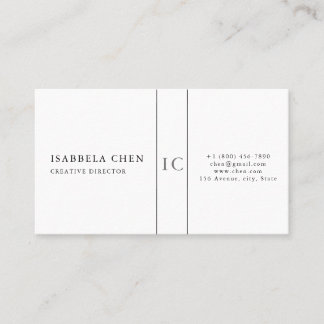 Carte De Visite Elegant Simple Modern Monogram Business Card
