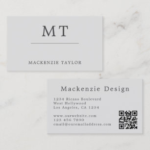 Carte De Visite Élégant Simple Moderne Professionnel avec Code QR