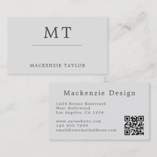 Carte De Visite Élégant Simple Moderne Professionnel avec Code QR