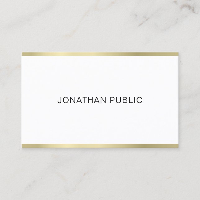 Carte De Visite Élégant Simple Plat Design professionnel Moderne (Devant)