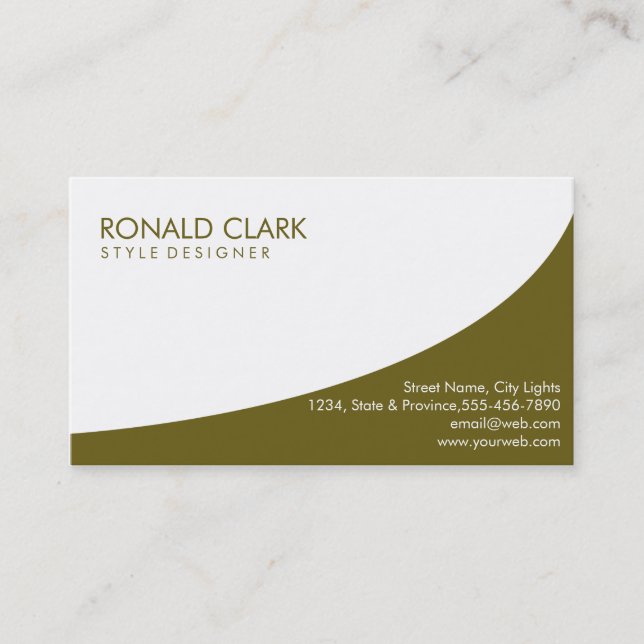 Carte De Visite Élégant simple simple professionnel moderne (Devant)