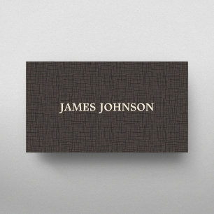 Carte De Visite Elegant Simple Texture Avocat Brown