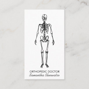 Carte De Visite Elégant Skeleton orthopédique docteur sculpter os