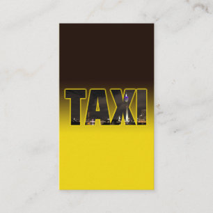 Carte De Visite Elégant skyline TAXI pour chauffeur de taxi
