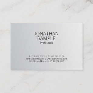 Carte De Visite Élégant soie look professionnel minimaliste Plain