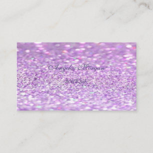 Carte De Visite Élégant Sophisticé Moderne Glittery Bokeh