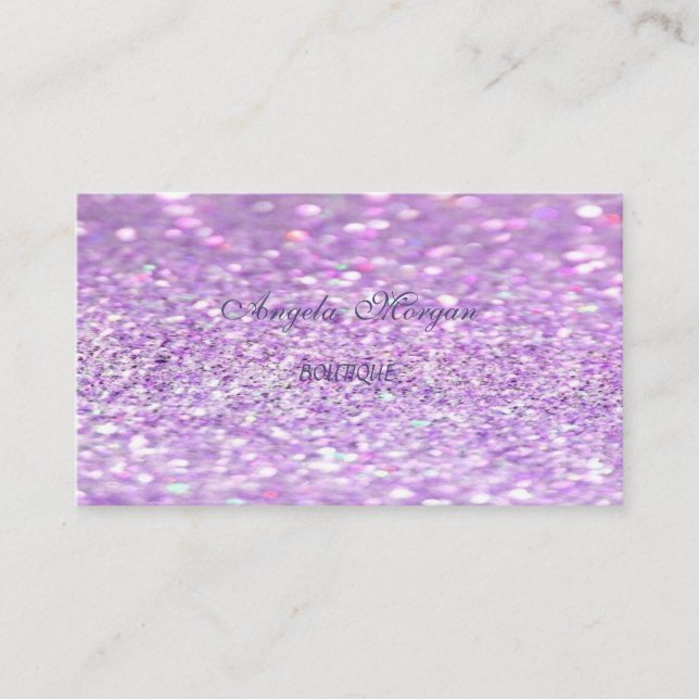Carte De Visite Élégant Sophisticé Moderne Glittery Bokeh (Devant)
