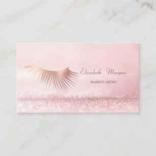Carte De Visite Élégant Sophistiqué Moderne Bokeh Lashes Rose