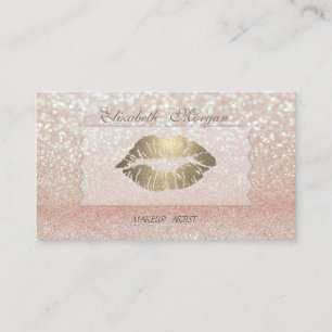 Carte De Visite Élégant Sophistiqué Moderne Brillant Bokeh, Lèvres