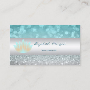 Carte De Visite Élégant Sophistiqué Moderne Brillant Bokeh, Lotus
