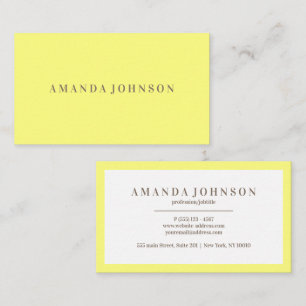 Carte De Visite Elégant Spa de Fille et Salon Jaune