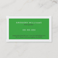 Elégant spécialiste de SEO moderne blanc & vert