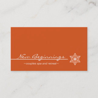 Carte de visite élégant Starlight, orange