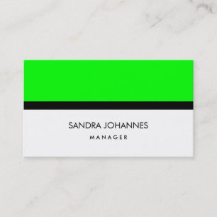 Carte De Visite Élégant Style clair vert noir noir professionnel