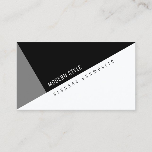 Carte De Visite élégant style moderne noir (Devant)