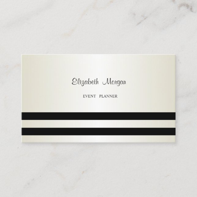 Carte De Visite Élégant Style Moderne, Rayé (Devant)