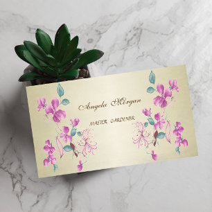 Carte De Visite Élégant Style Professionnel Floral