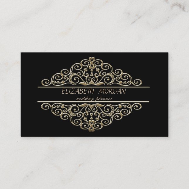 Carte De Visite Élégant Style Professionnel, Monture Noire (Devant)