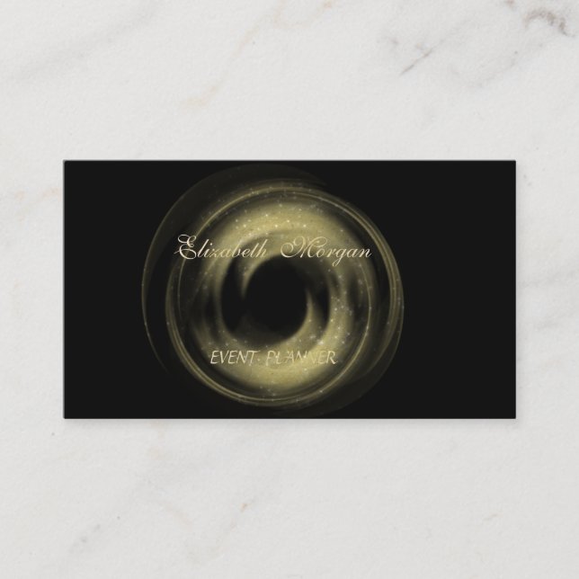 Carte De Visite Élégant Style Professionnel - Noir (Devant)