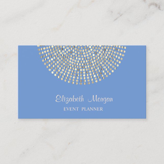 Carte De Visite Élégant Stylé Professionnel, Simple, Points Dorés (Devant)