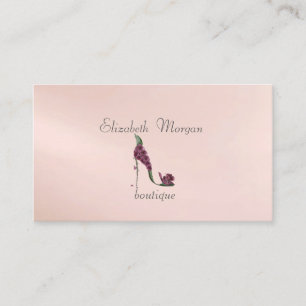 Carte De Visite Élégant Stylé Professionnel - Talon Floral