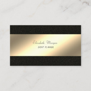 Carte De Visite Élégant Style Simple, Noir, Doré Faux