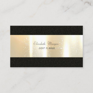 Carte De Visite Élégant Style Simple, Noir, Doré Faux