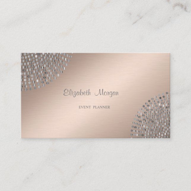 Carte De Visite Élégant Stylé Simple,Points (Devant)