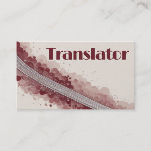 Carte De Visite Élégant traducteur