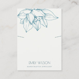 CARTE DE VISITE ÉLÉGANT TURQUOISE BLEU LOTUS SIMPLE ÉCRAN