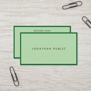 Carte De Visite Élégant Vert Moderne Professionnel Luxueux