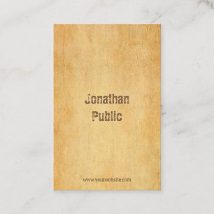 Carte De Visite Élégant Vintage vieux papier Cool de script désorg