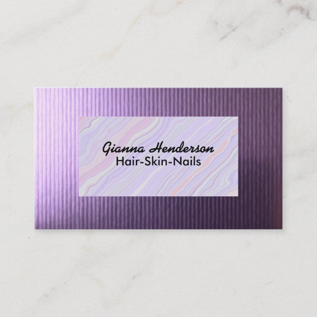 Carte De Visite Élégant violet et iridescent violet clair  (Devant)
