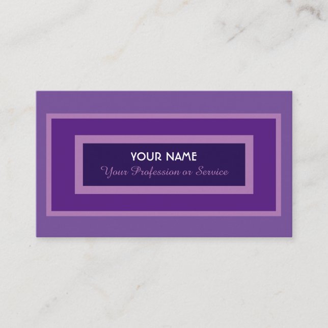 Carte de visite élégant violet noble (Devant)