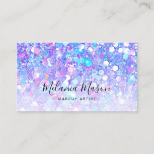 Carte De Visite Elégant violet Parties scintillant maquillage Arti