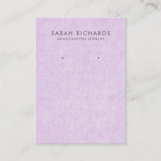 Carte De Visite Élégant violet violet bijoux à oreille