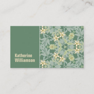 Carte De Visite Élégant William Morris Jasmine Floral
