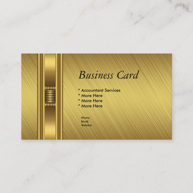 Carte de visite Elegant Yellow Gold Elite (Devant)