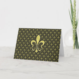 Carte de visite élégante à motif fleur de lis