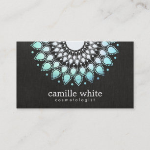 Carte De Visite Elégante Aqua Blue Lotus FLower Beauté naturelle