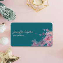 Elégante aquarelle florale pastel bleu foncé