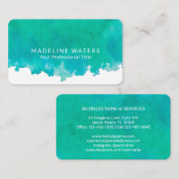 Elégante aquarelle moderne minimaliste bleu vert