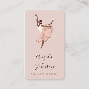 Carte De Visite Elégante Ballerina Dancer Illustration Dance Schoo
